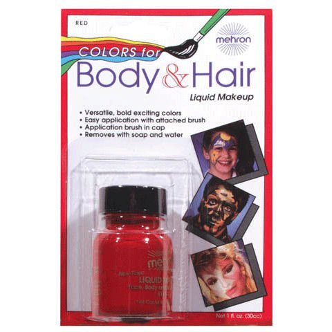 Body & Hair Liquid Red Halloween Makeup